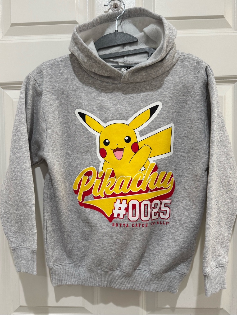 Cotton On Pokemon Pikachu Gray Kids Boys Girls Hoodie Sweatshirt size 8